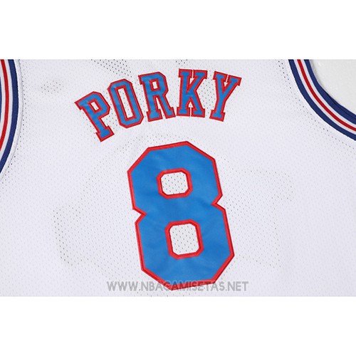 Camiseta Tune Squad Porky NO 8 Blanco